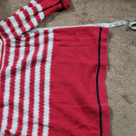 SALE NWT CJ Banks Red Striped Sweater 0X - Picture 5 of 7